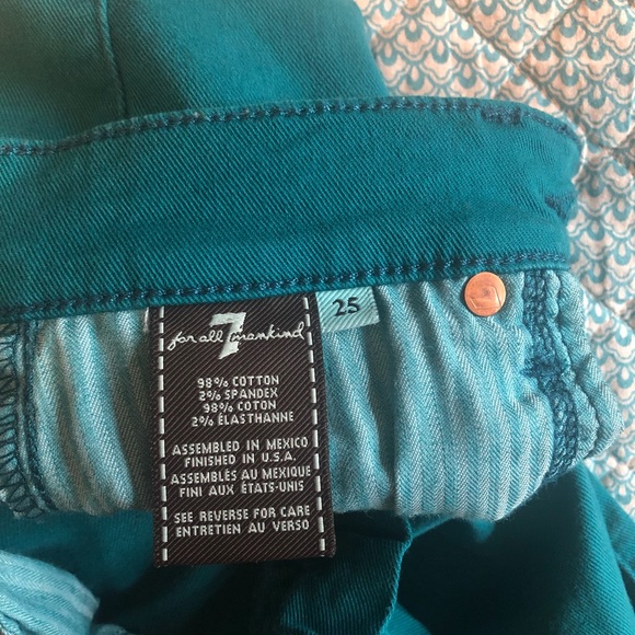 7 for all mankind the cropped skinny size 25 - Picture 2 of 8